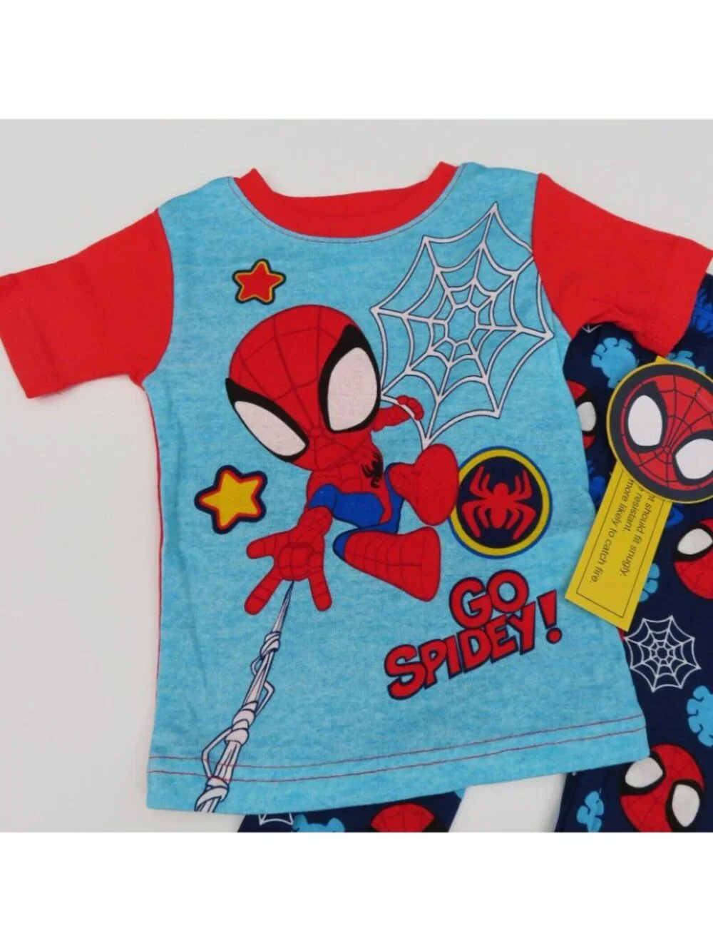 NEW Disney Junior Go Spidey 3T Toddler Boys Blue Red PJs Pajamas Set Shirt Pants
